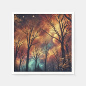 Fall Cosmic Twilight Forest Découpage Napkins Serviette (Vorderseite)