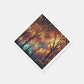 Fall Cosmic Twilight Forest Découpage Napkins Serviette (Ecke)