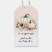 Fall Cotattcore Burgundy n Pink Baby Girl Dusche Geschenkanhänger (Rückseite)