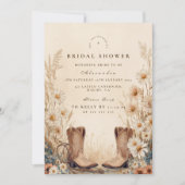 Fall Country Floral Bridal Shower Einladung (Vorderseite)