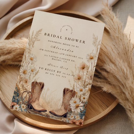 Fall Country Floral Bridal Shower Einladung