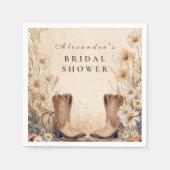 Fall Country Floral Bridal Shower Serviette (Vorderseite)