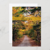 Fall Country Road Danke Note Card (Vorne/Hinten)