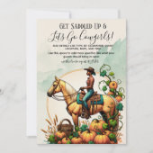 Fall Cowgirl Einladung (Vorderseite)