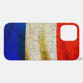 Fall Cracked France-Flagge Case-Mate iPhone Hülle (Rückseite (Horizontal))