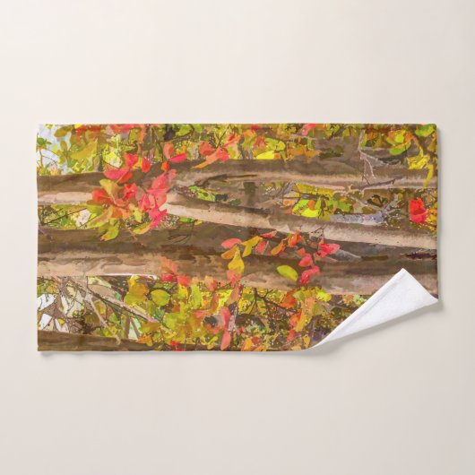Fall Crape Myrtle Trees Badhandtuch Set (Handtuch)