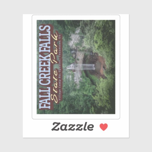 FALL CREEK FALLS STAAT PARK - TENNESSEE USA AUFKLEBER (Blatt)