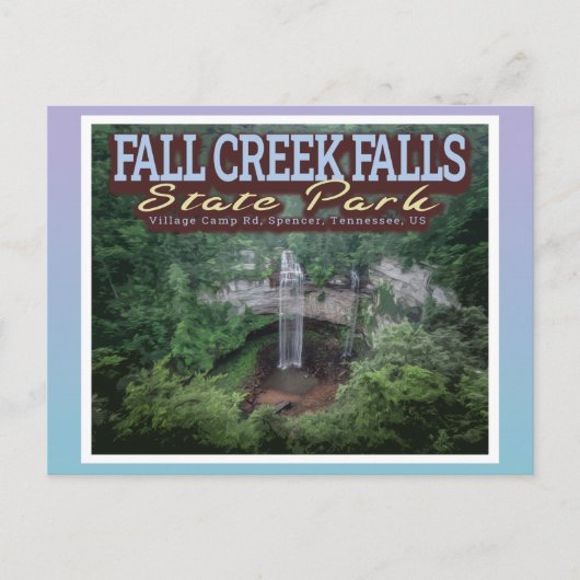 FALL CREEK FALLS STAAT PARK - TENNESSEE USA POSTKARTE (Vorderseite)