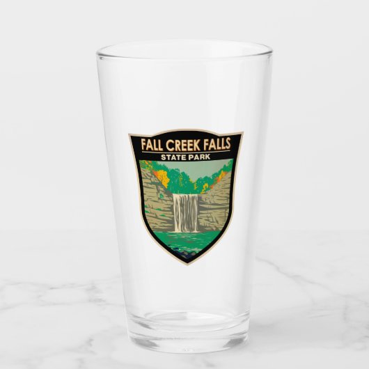 Fall Creek Falls Staat Park Tennessee Vintag Glas (Vorderseite)