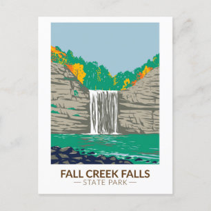 Fall Creek Falls State Park Tennessee Vintage-Desi Postkarte