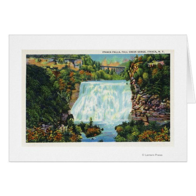 Fall Creek Gorge View, Ithaca Falls Scene (Vorderseite (Horizontal))