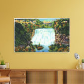 Fall Creek Gorge View, Ithaca Falls Scene Leinwanddruck (Insitu (Wohnzimmer))