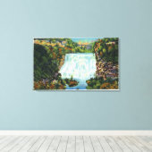 Fall Creek Gorge View, Ithaca Falls Scene Leinwanddruck (Insitu (Holzboden))