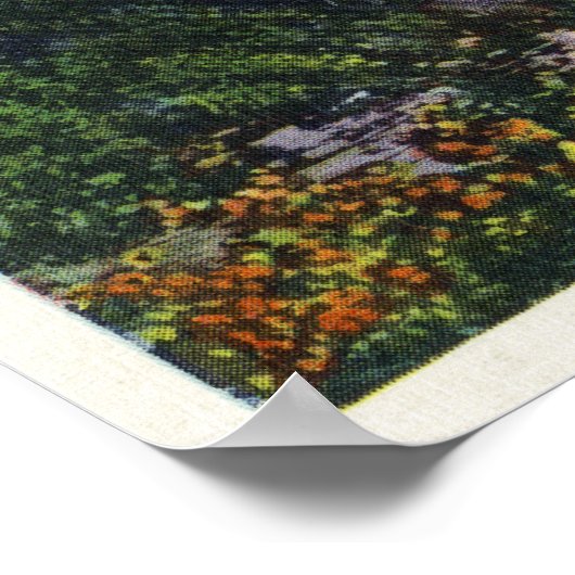 Fall Creek Gorge View, Ithaca Falls Scene Poster (Ecke)