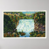 Fall Creek Gorge View, Ithaca Falls Scene Poster (Vorne)