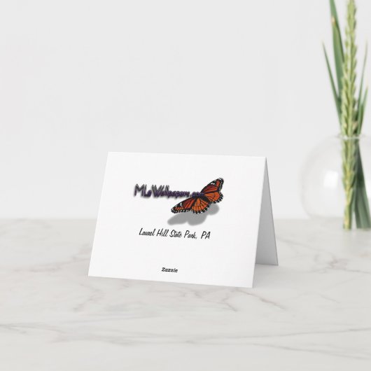 Fall Creek mit Blick auf den Laurel Hill Park Dankeskarte (Rückseite)