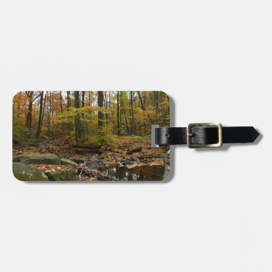 Fall Creek mit Blick auf den Laurel Hill Park Gepäckanhänger (Vorderseite horizontal)