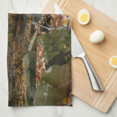 Fall Creek mit Blick auf den Laurel Hill Park Geschirrtuch (Viertel Falte)