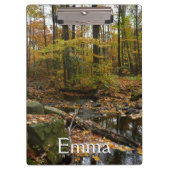 Fall Creek mit Blick auf den Laurel Hill Park Klemmbrett (Vorderseite)