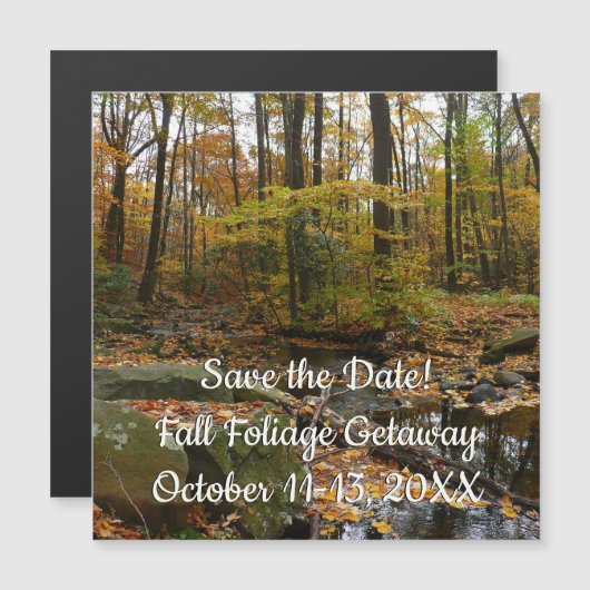 Fall Creek mit Blick auf den Laurel Hill Park Magnetkarte (Vorne/Hinten)