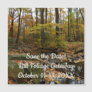 Fall Creme mit Reflektion Save the Date Magnetkarte