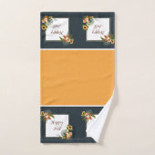 Fall critters and nature with customizable text b badhandtuch set (Handtuch)