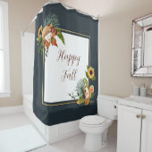 Fall critters and nature with customizable text  duschvorhang (Beispiel)