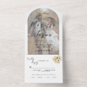 Fall Custom Foto Hochzeit All In One Einladung (Innen Boden)