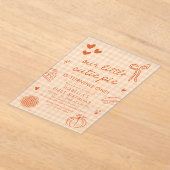 Fall Cute Hand Drawn Our Little Cutie Pie Birthday Acryleinladungen (Ablage )