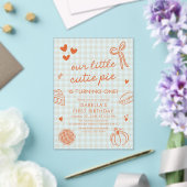 Fall Cute Hand Drawn Our Little Cutie Pie Birthday Acryleinladungen (In Situ (Hochzeit))