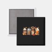 Fall Dackel Cat Halloween Outfit für Fallen Magnet (Vorderseite/Rückseite)