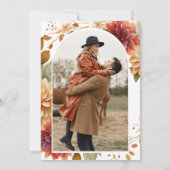 Fall Dahlia Mason Jar Foto Wedding Save The Date (Rückseite)