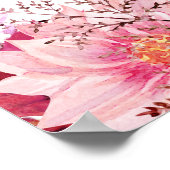 Fall Dahlia und Pumpkin Wedding Welcome Poster (Ecke)