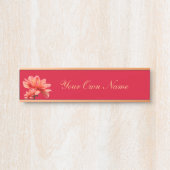 "Fall Dahlias" Red Hanger Name Plate Door Sign Türschild (Vorderseite )
