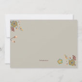 Fall Dainties Blumeneinladung Einladung (Rückseite)