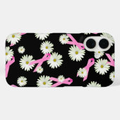 Fall Daisies und Pink Ribbons Case-Mate iPhone Hülle (Rückseite (Horizontal))