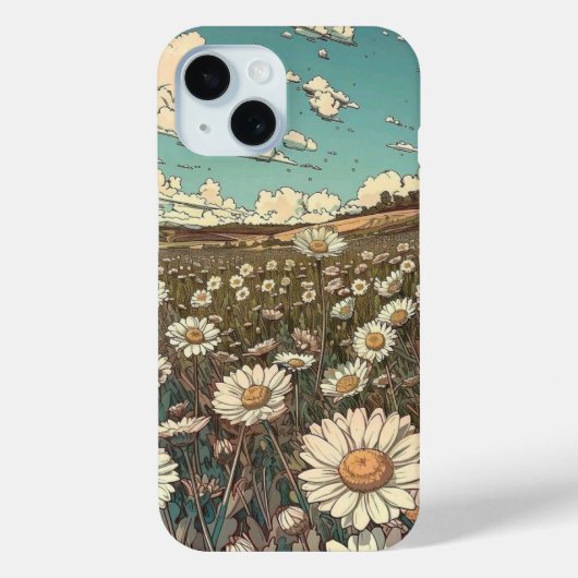 "Fall Daisy Field Phone" Case-Mate iPhone Hülle (Rückseite)