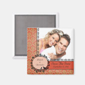 Fall Damask Liebe Vögel Foto Speichern das Datum M Magnet (Vorderseite/Rückseite)