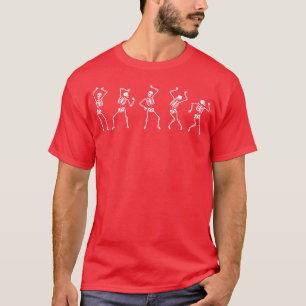 Fall , Dancing Skeleton , Happy Halloween T-Shirt