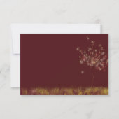 Fall Dandelion Field Wedding RSVP Card (Rückseite)