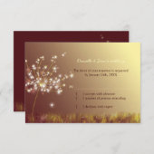 Fall Dandelion Field Wedding RSVP Card (Vorne/Hinten)