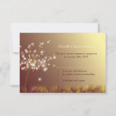 Fall Dandelion Field Wedding RSVP Card Karte (Vorderseite)
