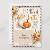 Fall dank eines Latte Coffee Geschenkkartenhalters Ankündigung (Vorderseite)