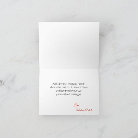 Fall dank Karte, Fall Tree Brautparty Dankeskarte (Innenseite)