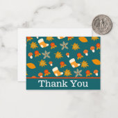 Fall Dankeschön Karte (Vorderseite/Rückseite Beispiel)