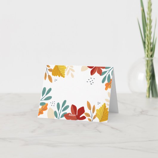 Fall Dankeschön Karte (Rückseite)