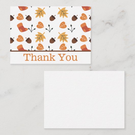 Fall Dankeschön Karte (Vorne/Hinten)