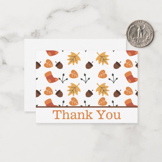 Fall Dankeschön Karte (Vorderseite/Rückseite Beispiel)