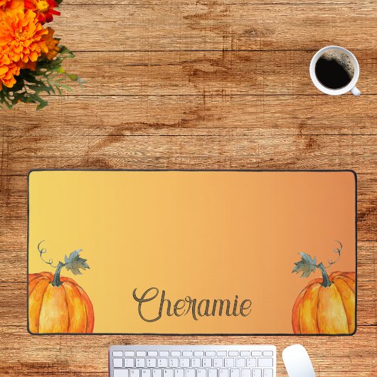 Fall Decor Pumpkins Personalisiert Schreibtischunterlage