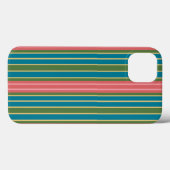 Fall "Deep Pink Blue Green Striping iPad Case Mate (Rückseite (Horizontal))